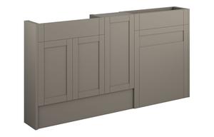 Abbi 1536mm Slim Basin  WC & 1 Door Unit Pack - Matt Stone (Grey Cab)